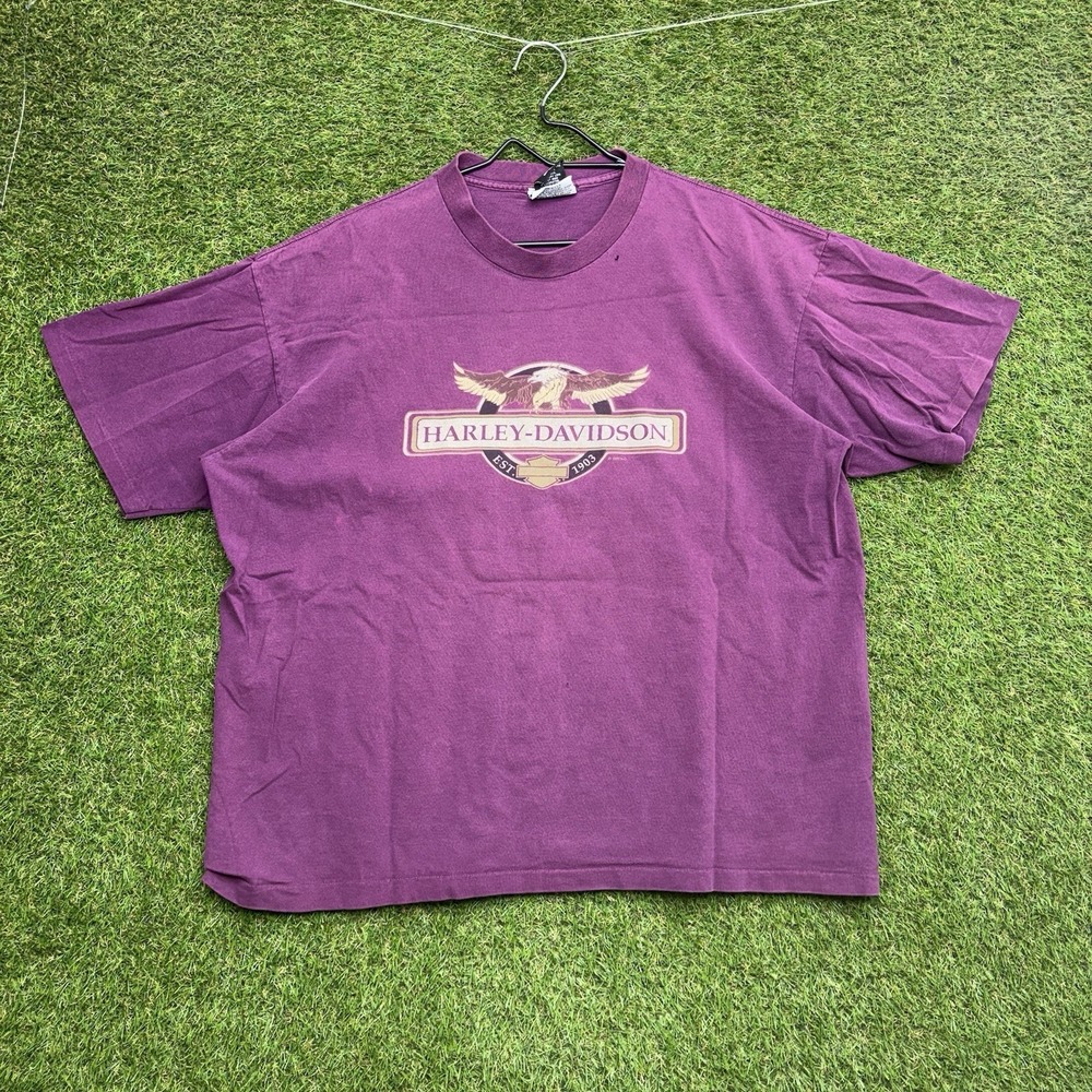 Vintage 90s Harley-Davidson Shirt Mens XL Short Sleeve Graphic Print Boxy 90s